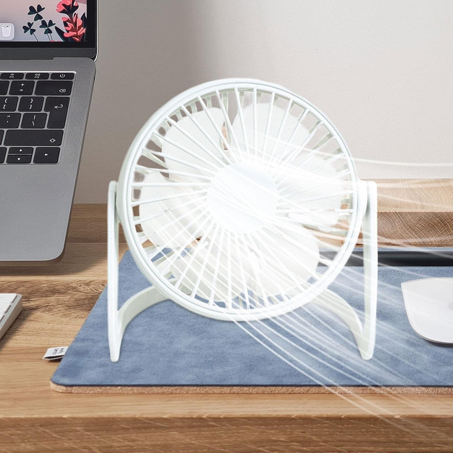 Praktični stolni USB ventilator 360 bijeli