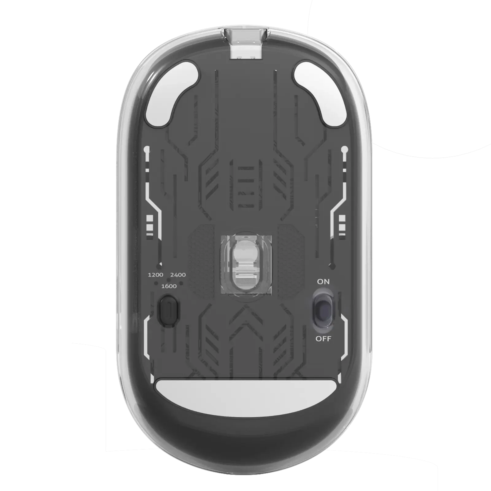 Punjivi bežični bluetooth slim miš MEETION BTM005 providno crni