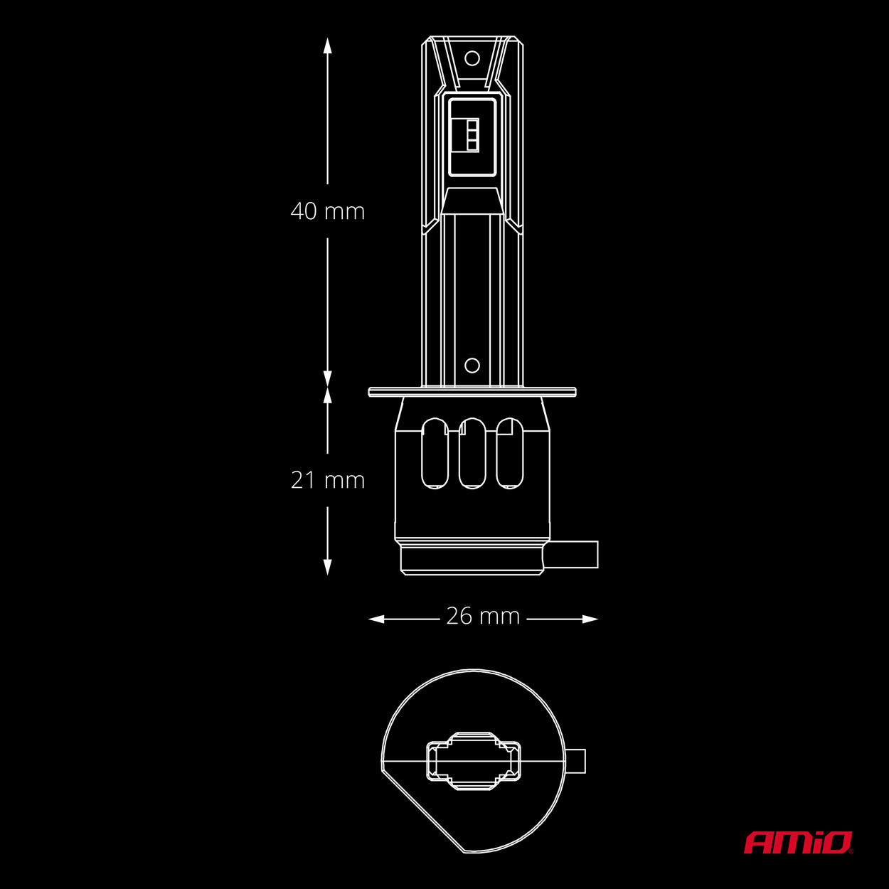 Auto sijalica H1 6000K LED F26 Pro Lumitec Full CANBUS 12V 24V AMIO - slika 5