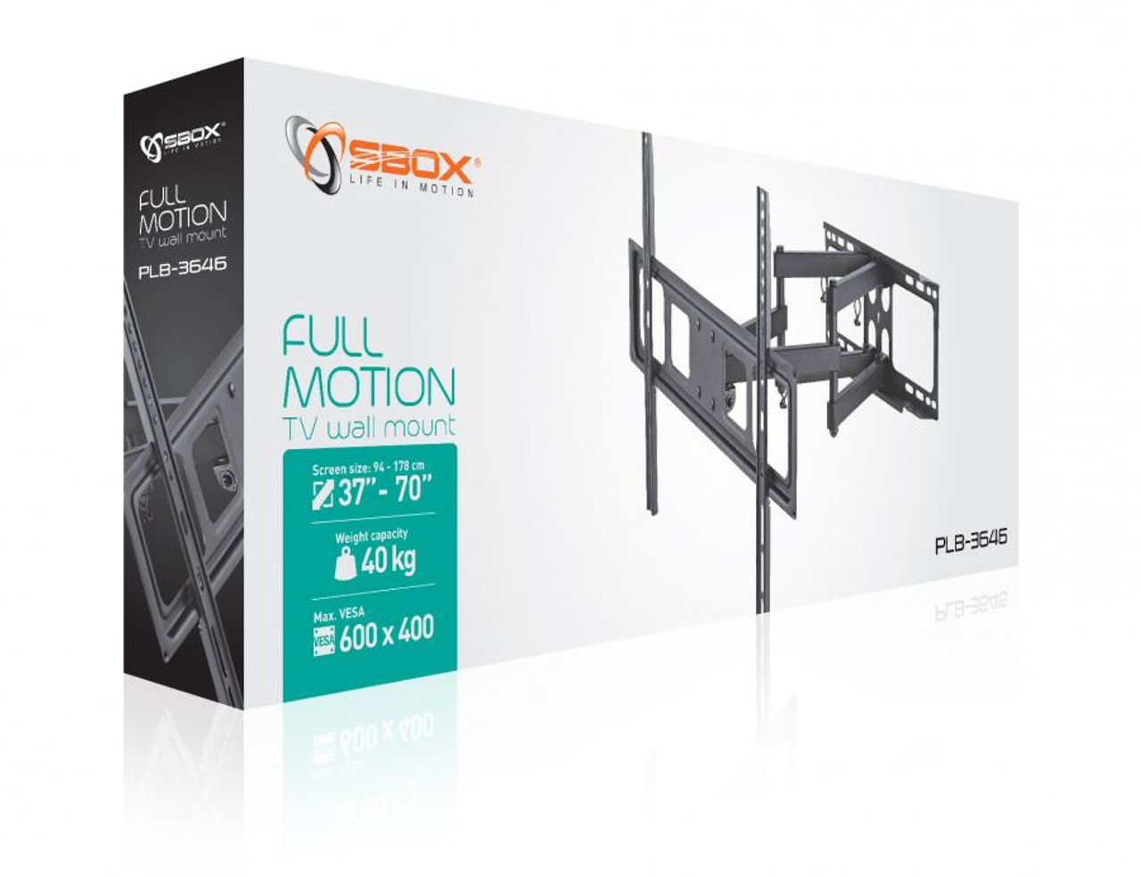 Zglobni nosač za TV 37" 80" 40kg SBOX PLB-3646