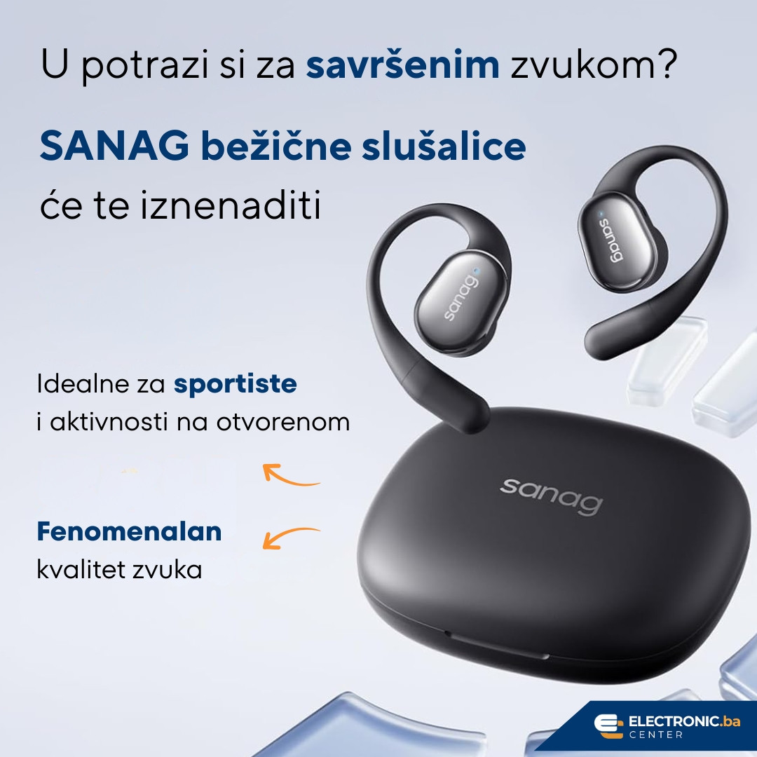 Udobne bežične bluetooth slušalice SANAG bijele