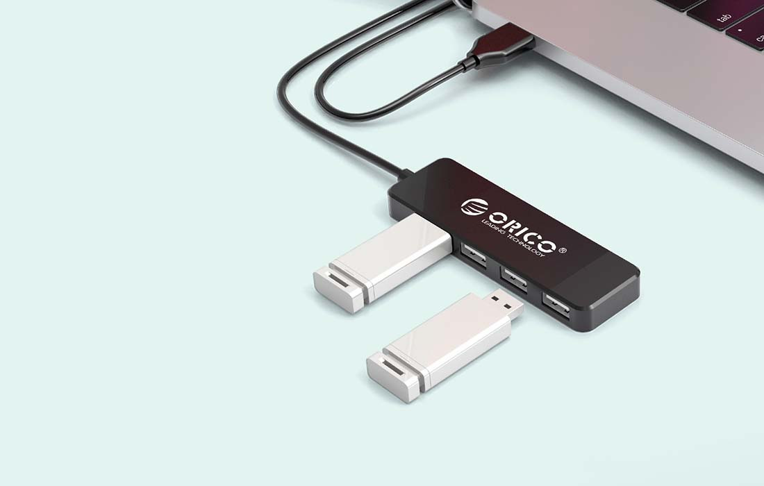 OTG HUB USB-A ORICO FL01-BK-BP 4u1 pogodno za kopiranje fajlova