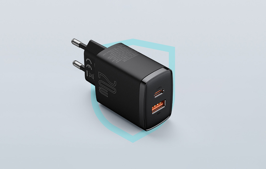 Punjač BASEUS USB-C na USB-A 20W, dva porta, USB-A i USB-C
