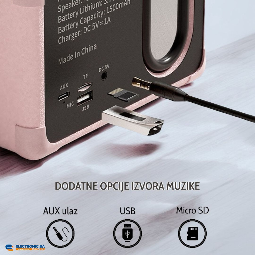 Bežični retro bluetooth mini radio HM11 zeleni