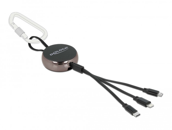 Kabal USB-A na Lightning, Micro USB, USB-C DELOCK 14cm