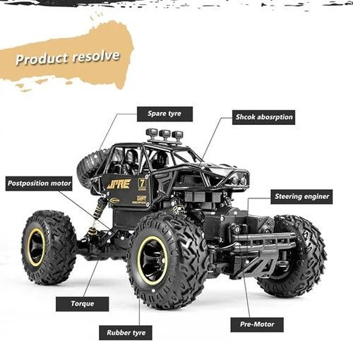 Moćni dječiji autić sa daljinskim upravljačem OFFROAD 4WD crni