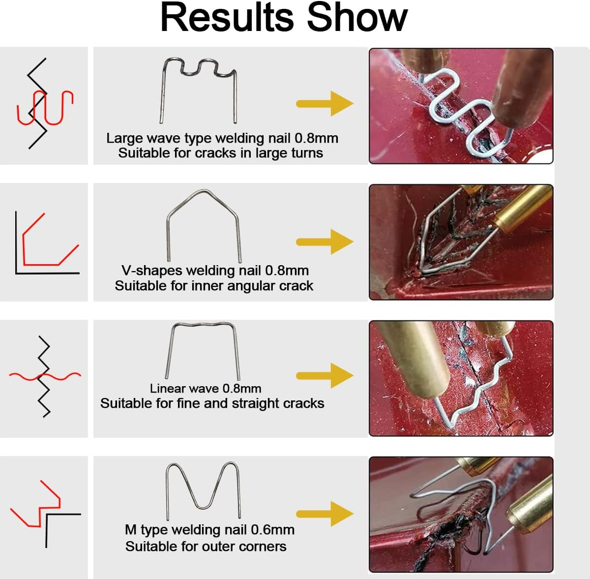 Ručna pištlj lemilica za popravak plastike sa kopčama