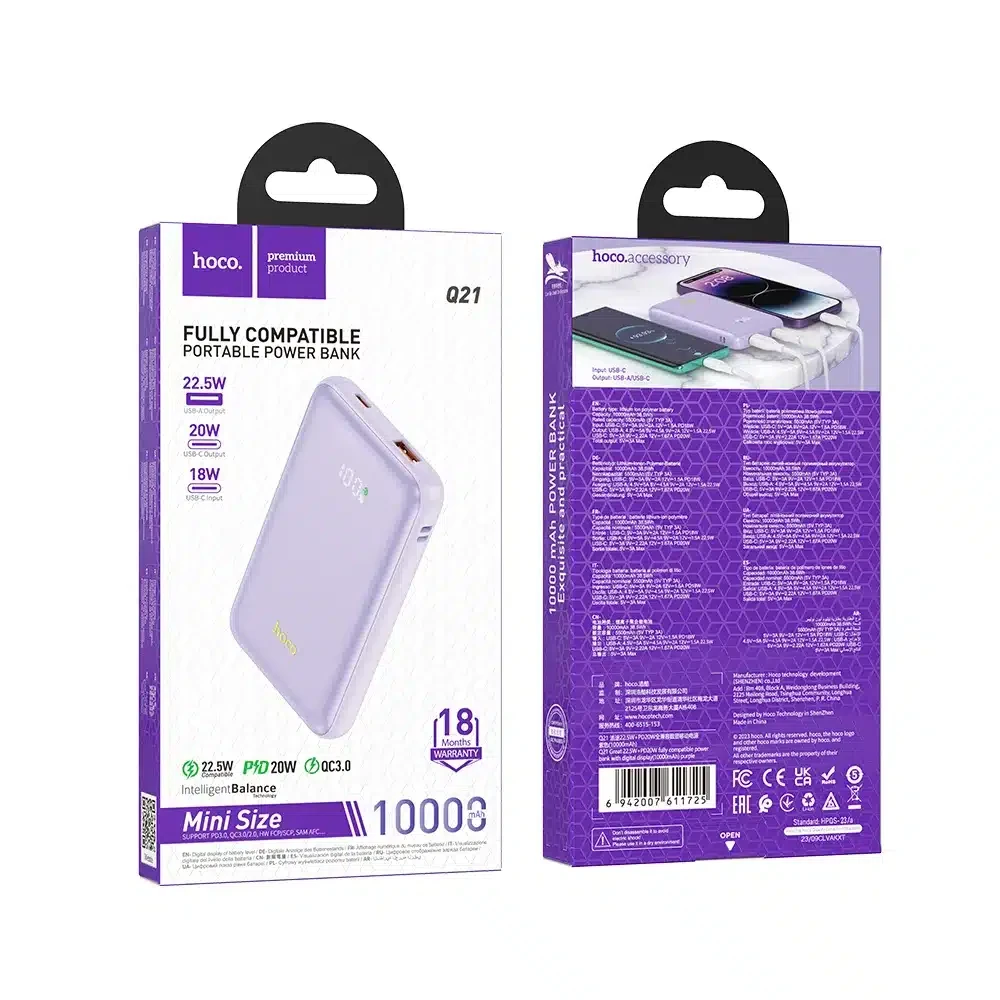 Prijenosni punjač powerbank 10.000mAh HOCO