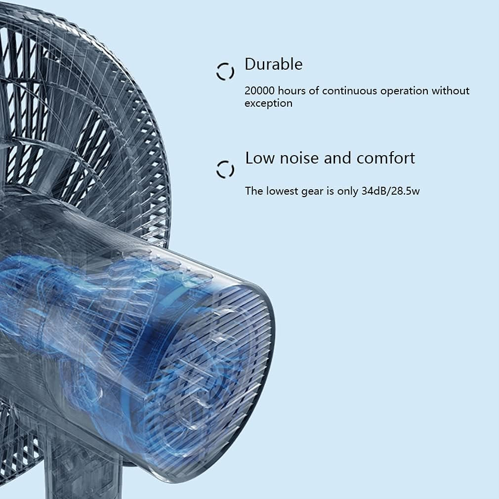 Podni podesivi snažni ventilator sa rotacijom i tri brzine HQ-FAN bijeli