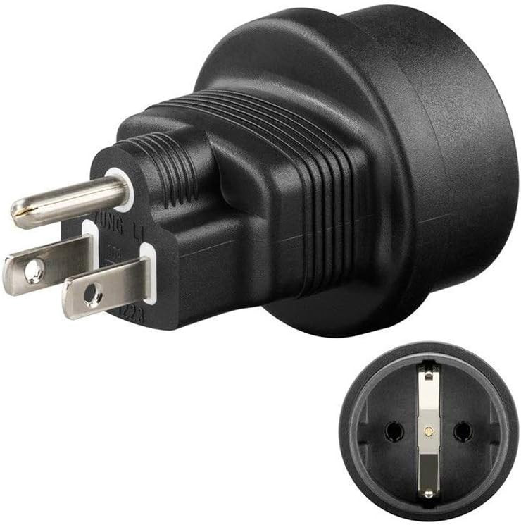 Travel adapter sa EU na USA 10A crni