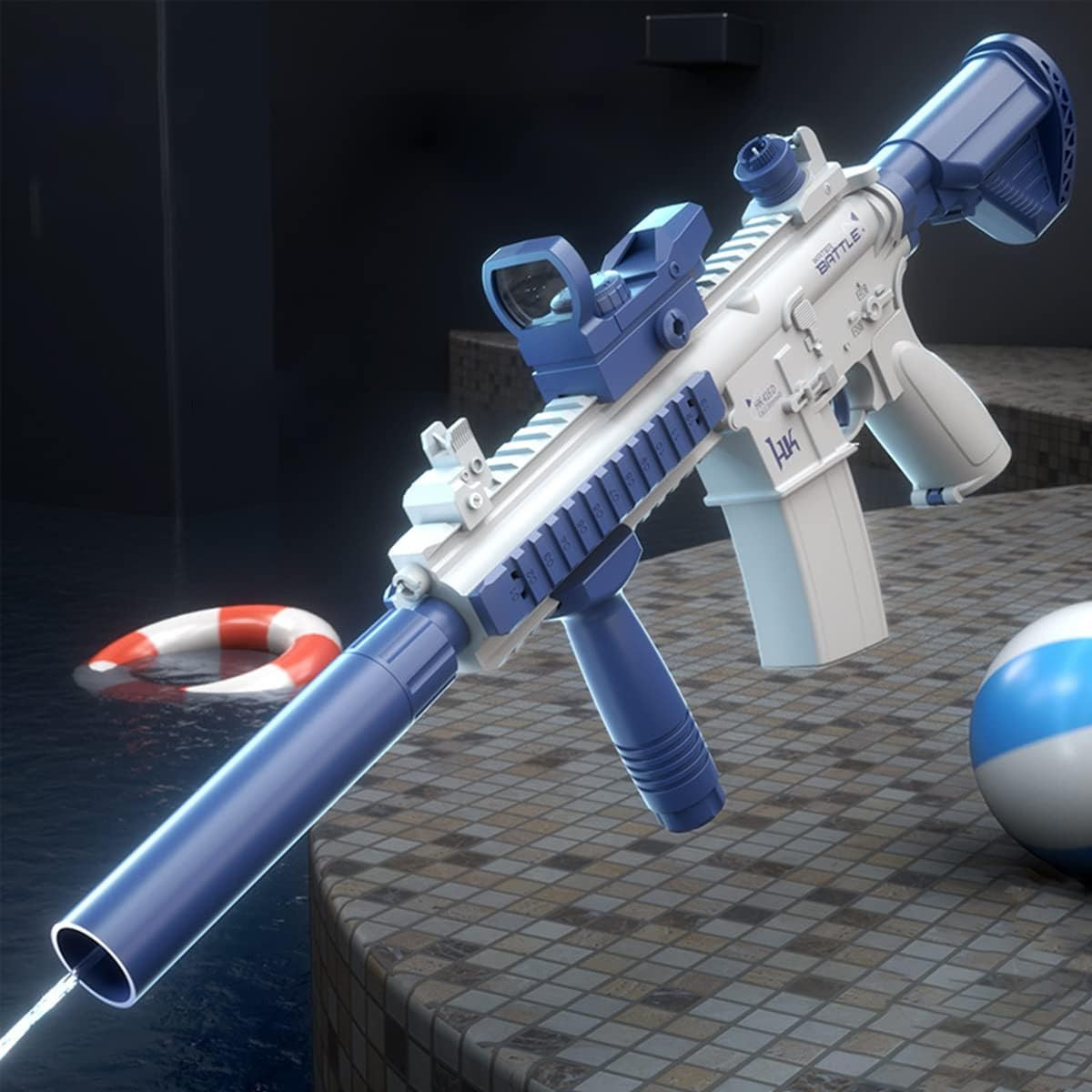 Snažna automatska dječija vodena puška M416 plava