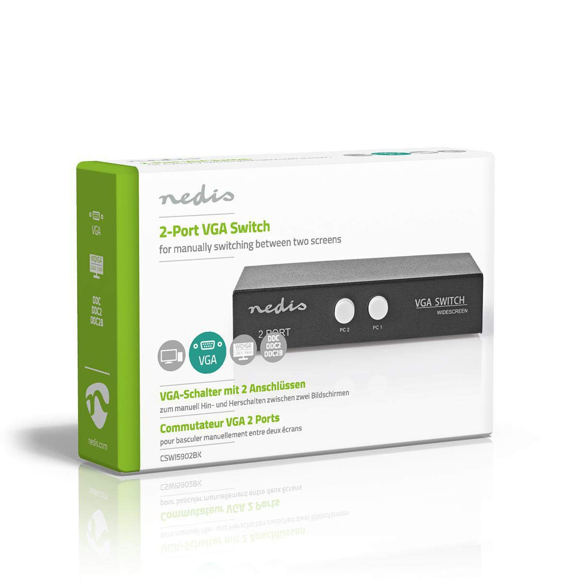 VGA switch 2 porta NEDIS