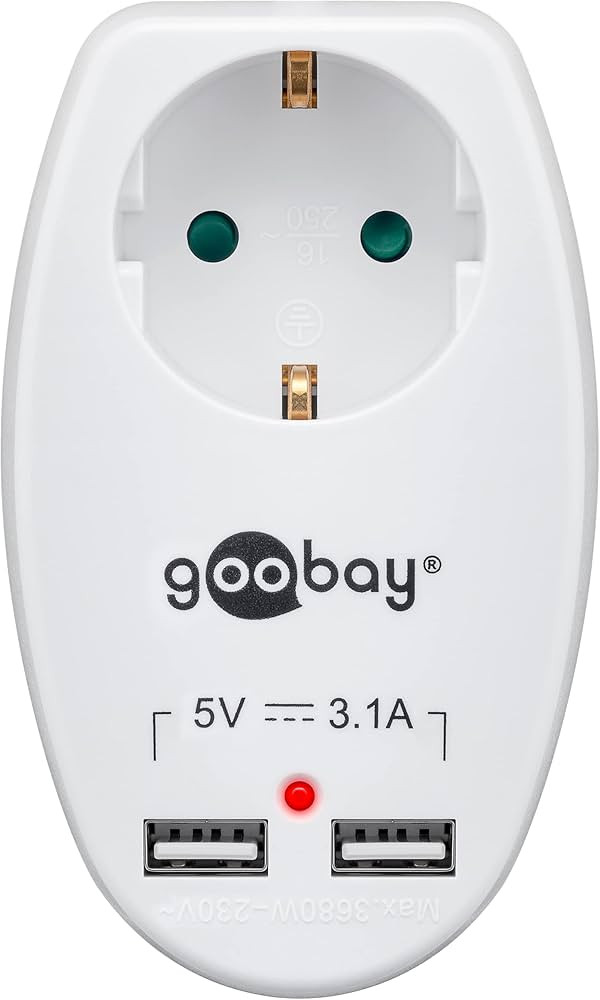 Utičnica šuko USB 3.1A GOOBAY