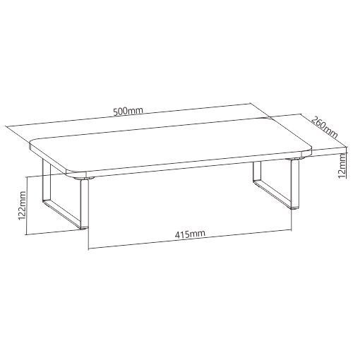 Elegantni drveni nosač za monitor ili laptop BRATECK STB-111-02