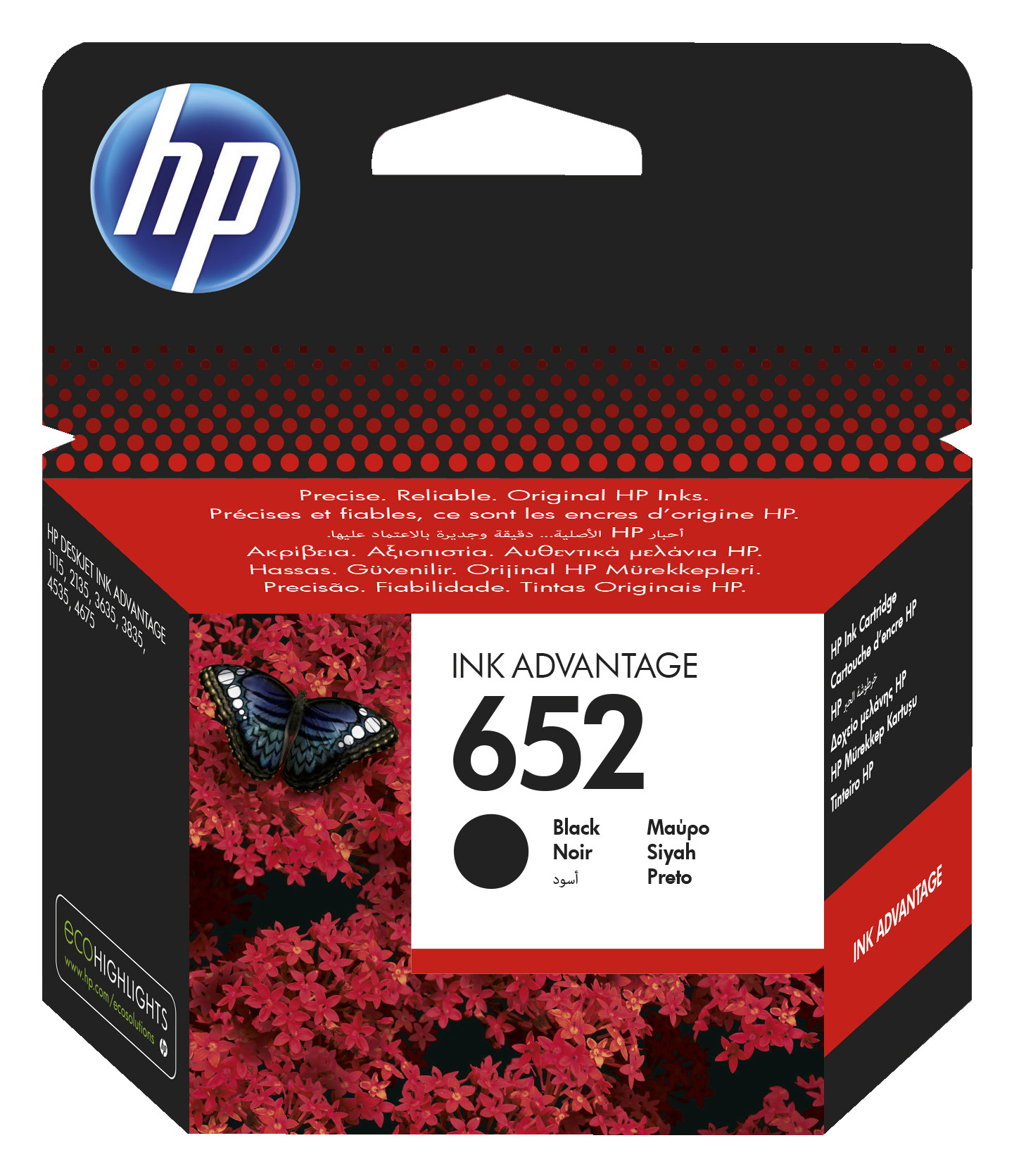 Tinta HP 652 crna F6V25AE