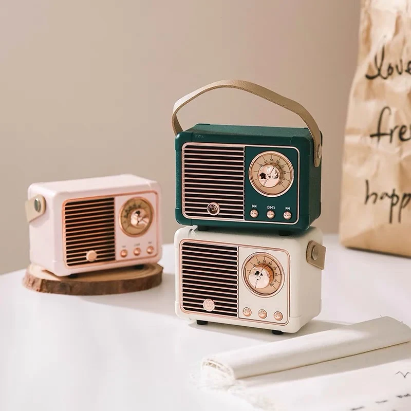 Bežični retro bluetooth mini radio HM11 rozi