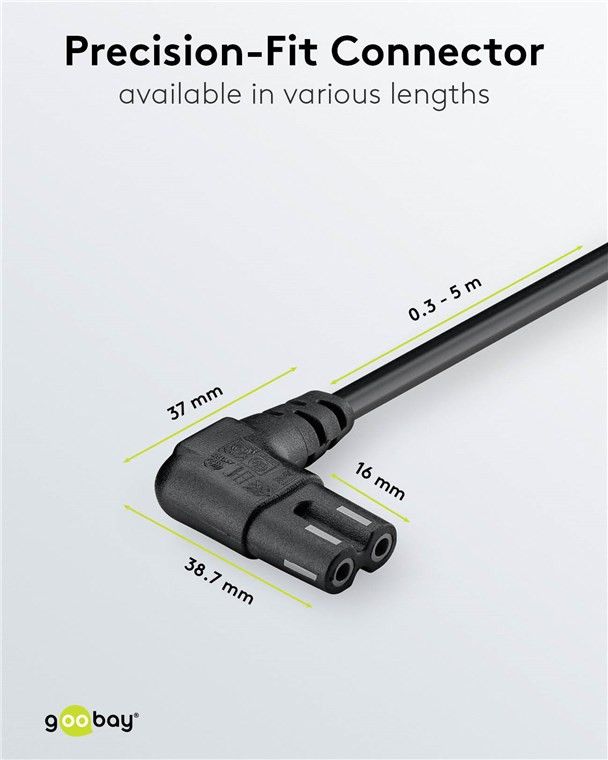 Ugaoni napojni šuko kabal C7 30cm GOOBAY