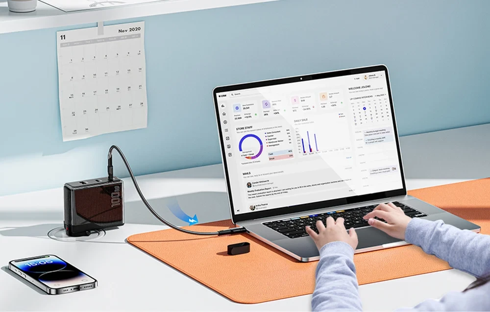 Punjač ESSAGER 100W crni