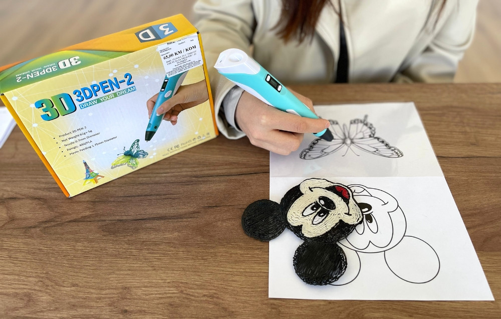 Kreativna punjiva 3D olovka sa filamentima i držačem