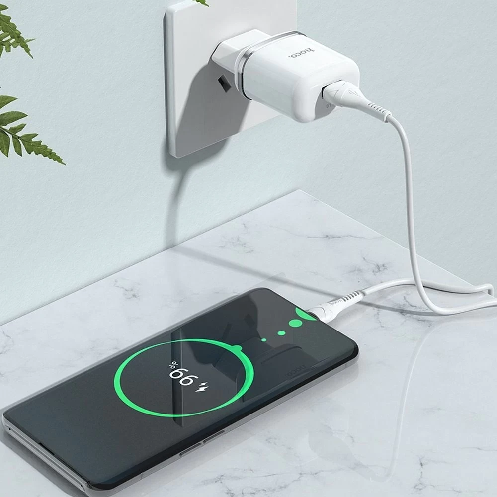 Punjač USB-A 18W HOCO N3 bijeli - slika 3