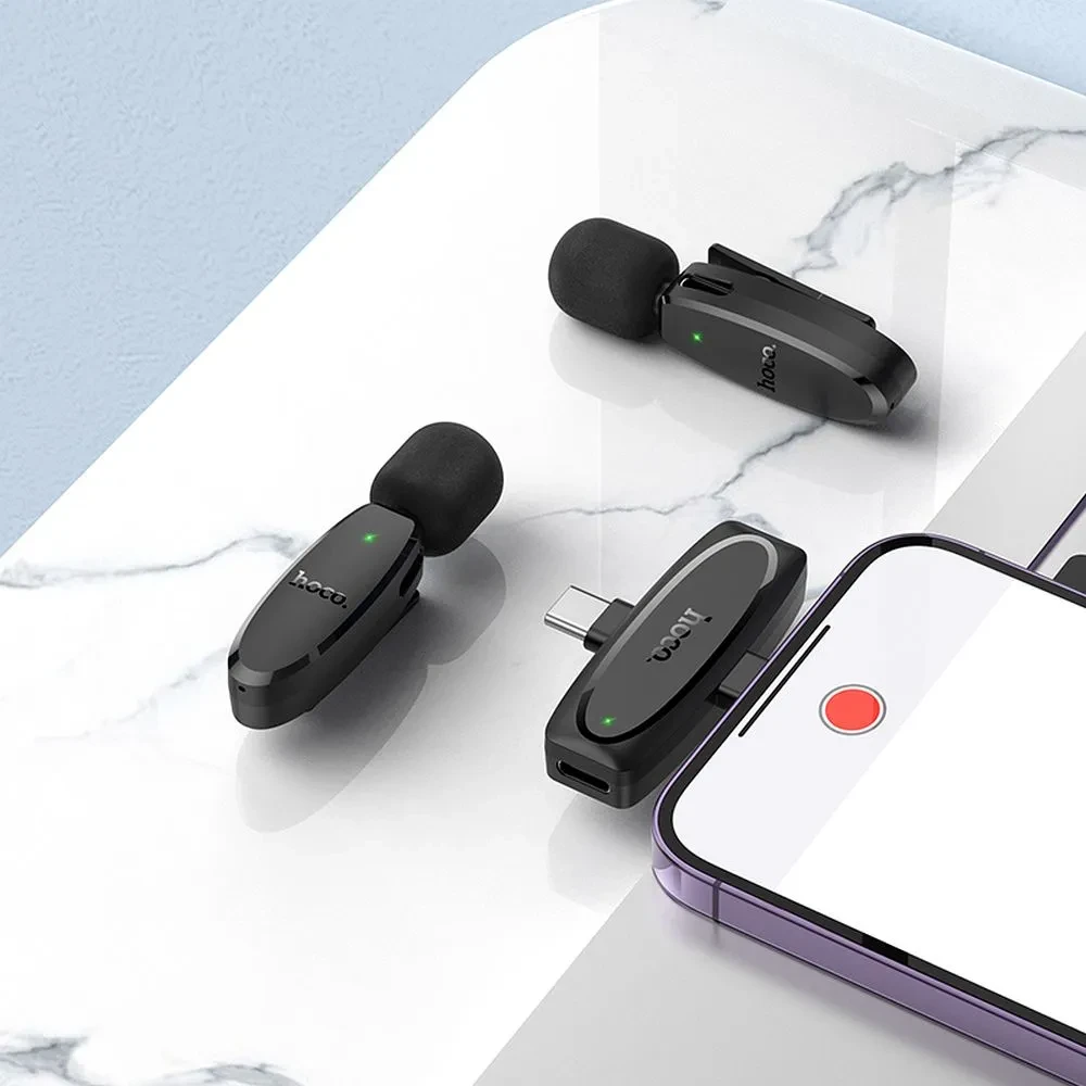 Bežični mikrofon bubica sa Lightning i USB-C konektorom HOCO L15 SET 2/1
