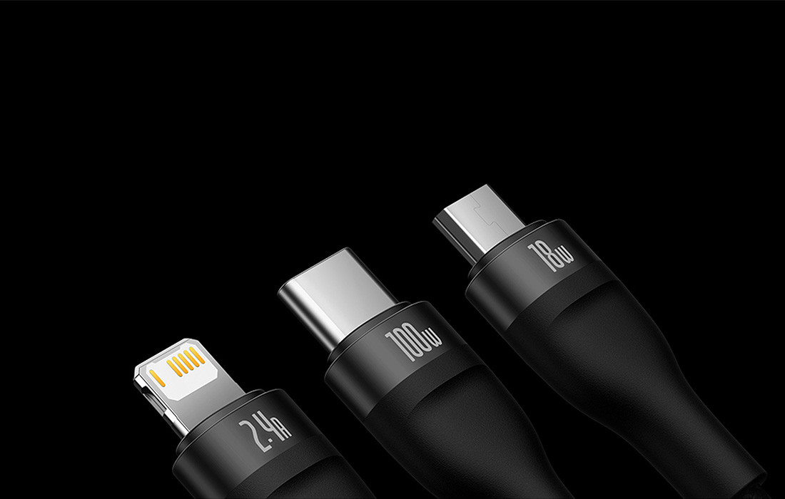 Kabal USB-A na USB-C Micro Lightning BASEUS 3u1 1.2m sa dugim vijekom trajanja