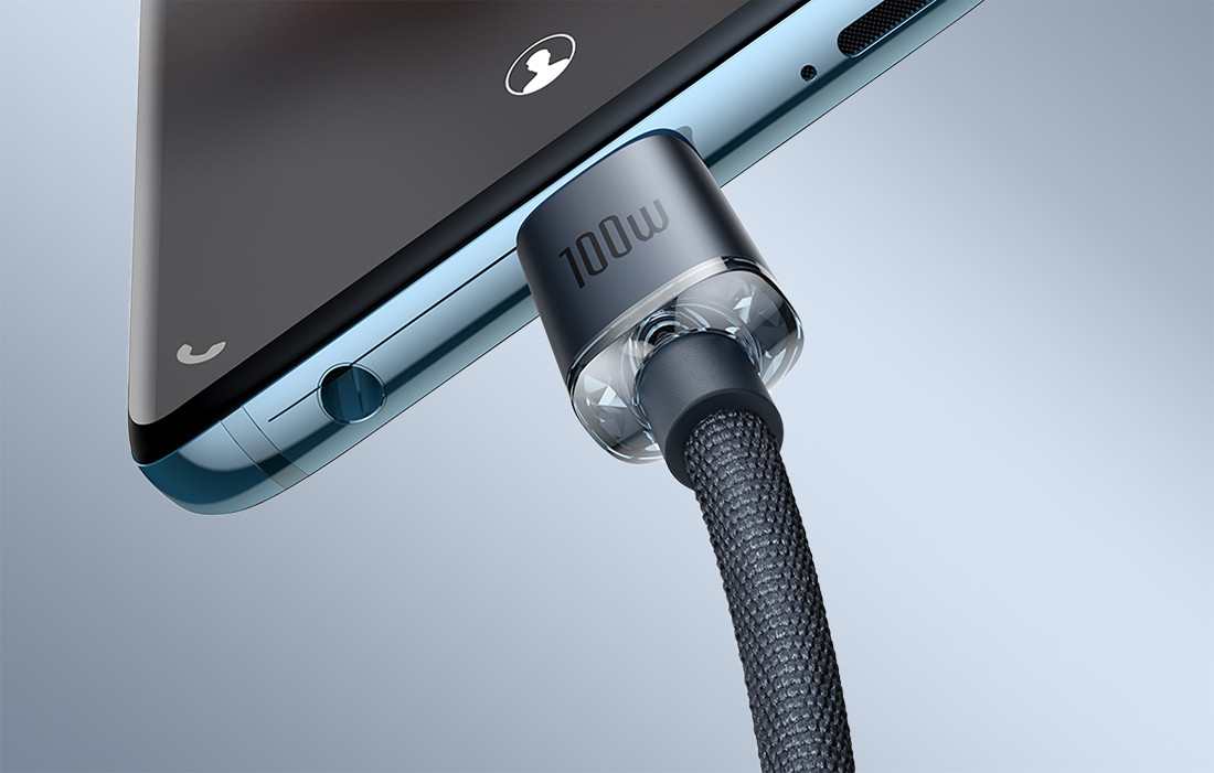 Kabal USB-C na USB-C BASEUS 100W 2m crna otporan na savijanje i rastezanje