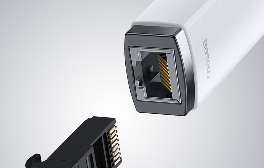 Mrežni adapter USB-C na RJ45 BASEUS bijeli