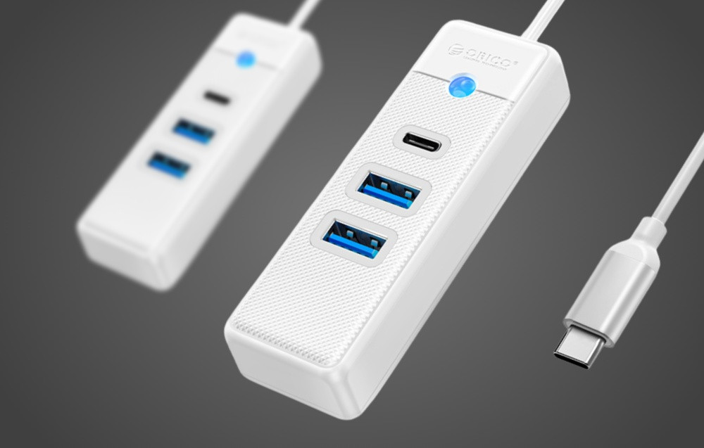 OTG USB-C HUB ORICO PWC2U 3u1 15cm bijeli kompatibilan sa android, windows i iOS