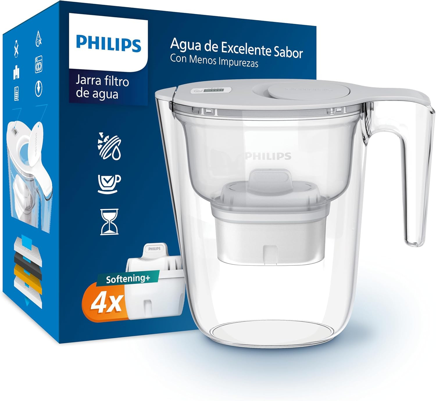 Bokal za filtiranje vode PHILIPS AWP2943WHT4 Antiscale sa 4 filtera