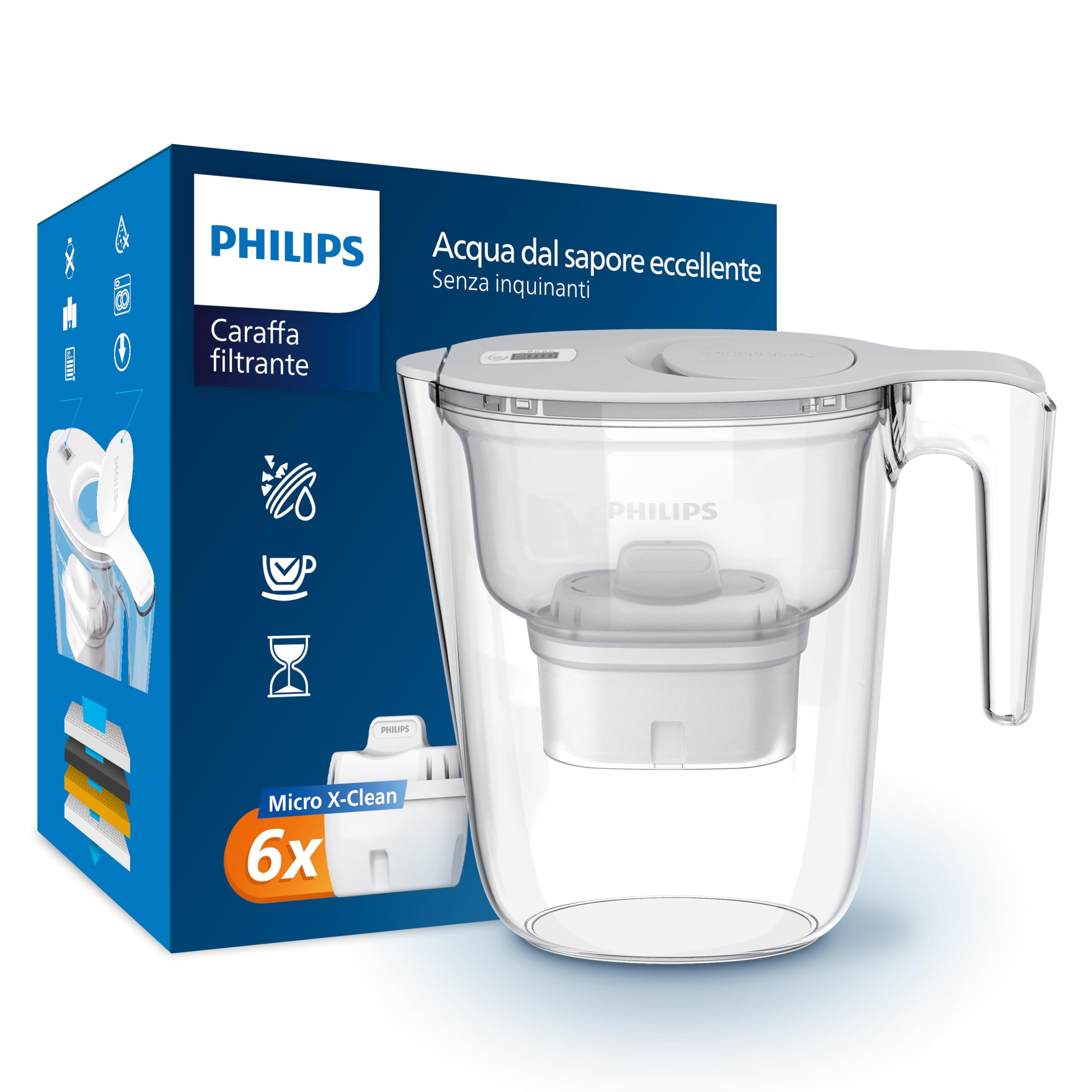Bokal za filtaranje vode PHILIPS AWP2933WHT3 sa 6 filtera
