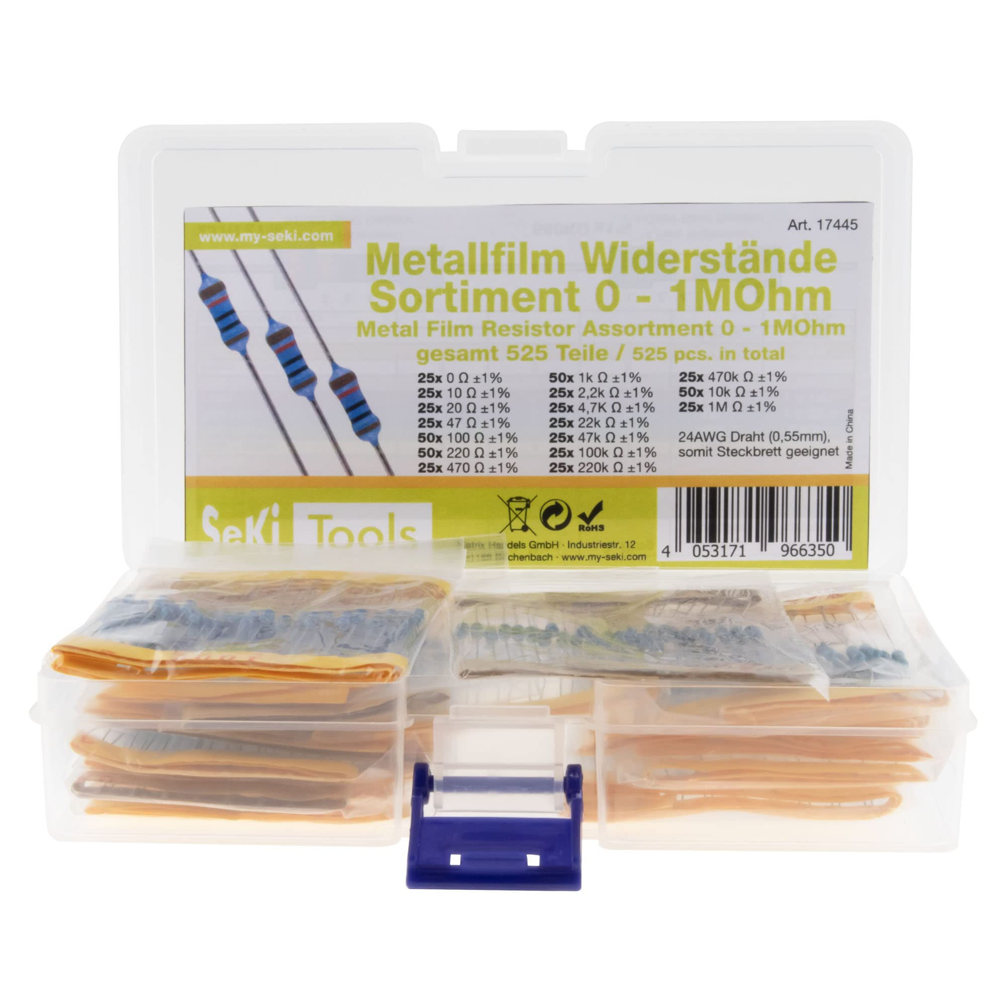 Set otpornika 525kom 0-1M Ohm