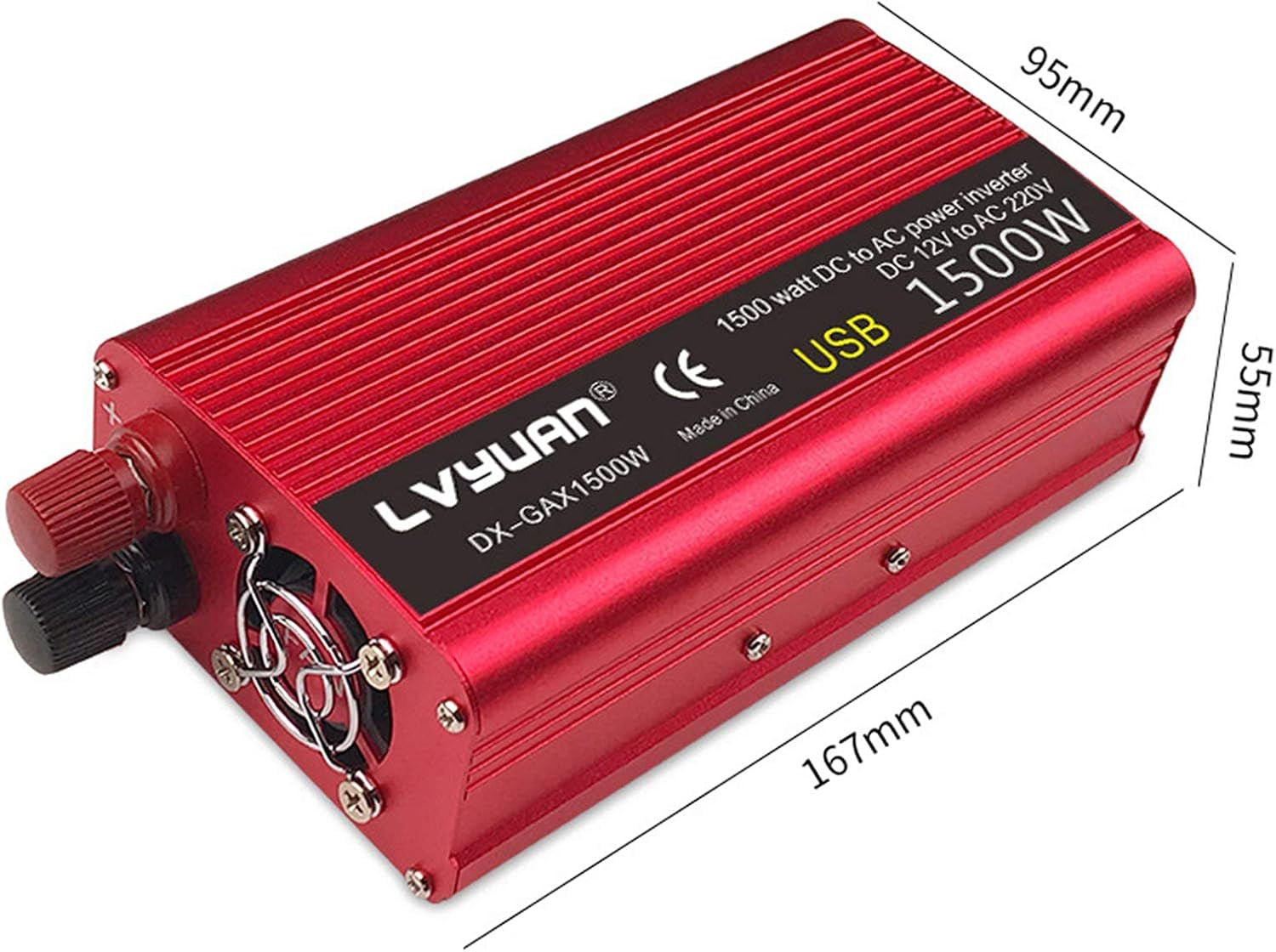 Auto pretvarač napona sa 12V na 220V LVYUAN 1500W