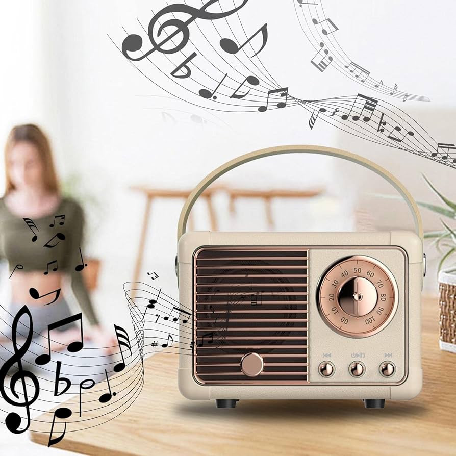Bežični retro bluetooth mini radio HM11 bež