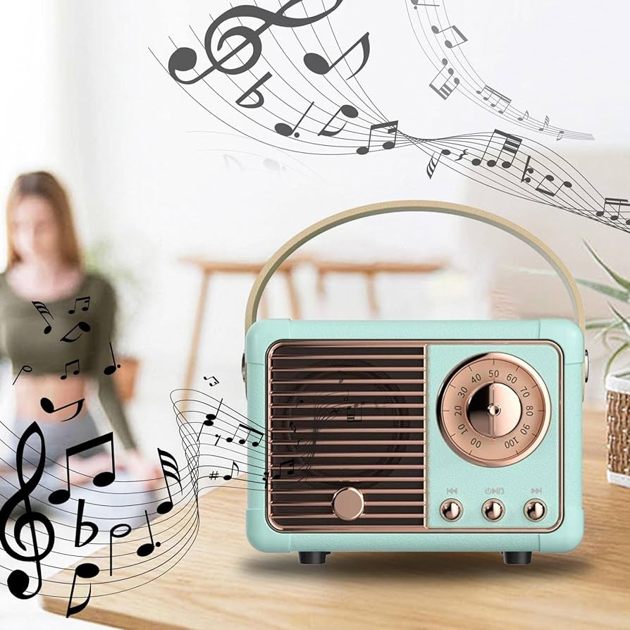 Bežični retro bluetooth mini radio HM11 plavi