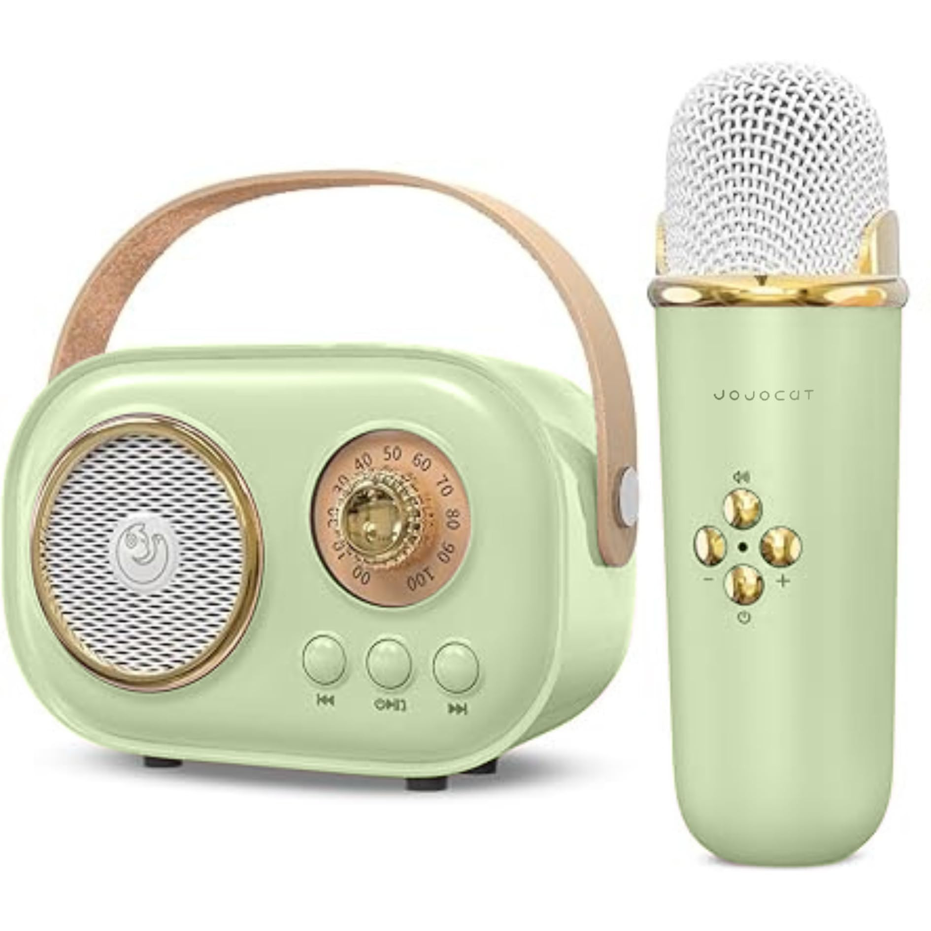 Mini karaoke radio zvučnik sa mikrofonom JOJOCUT C20 zeleni