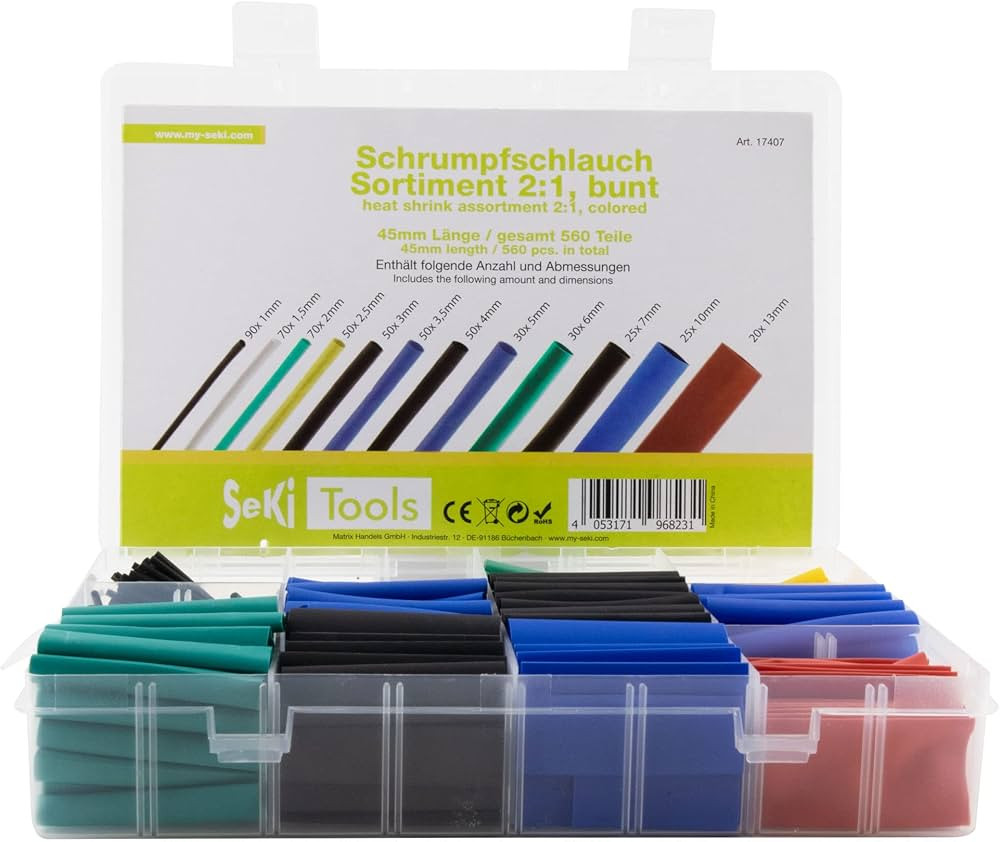 Set termo skupljajućih bužira 1.0-05mm do 13-6.5mm SEKI