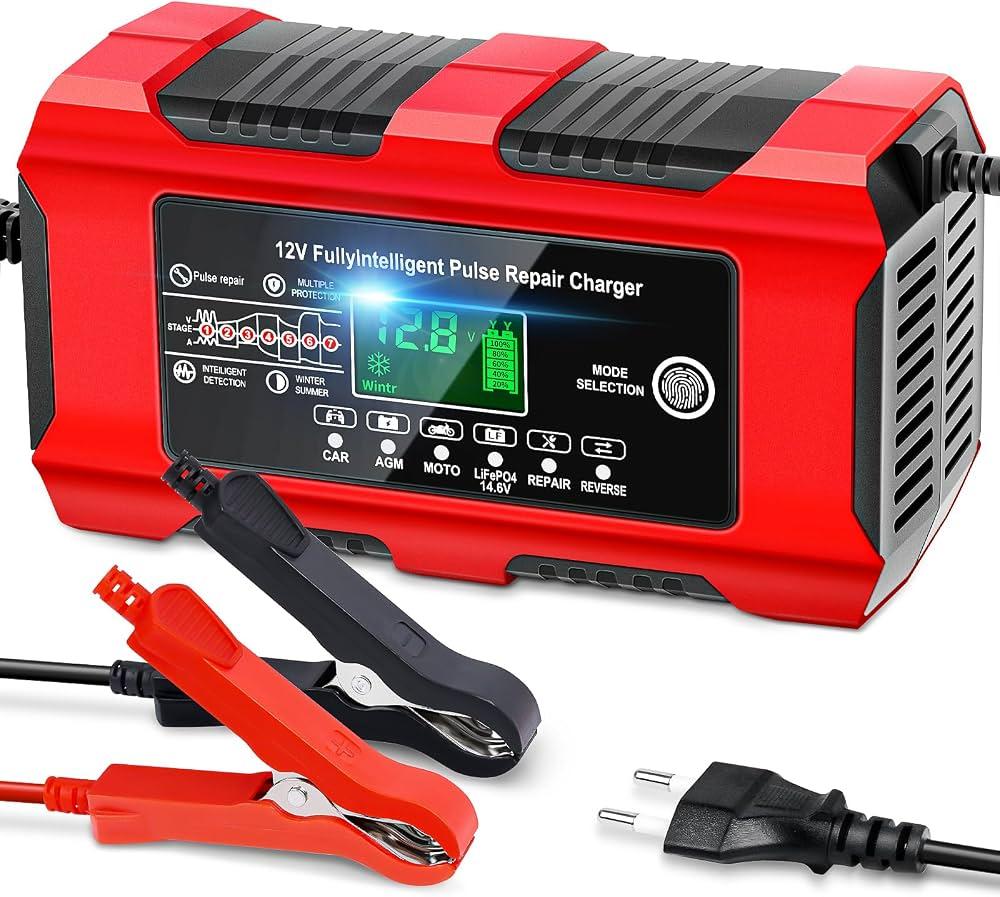 Automatski punjač za auto i moto akumulatore sa EU utikačem 12V 10A