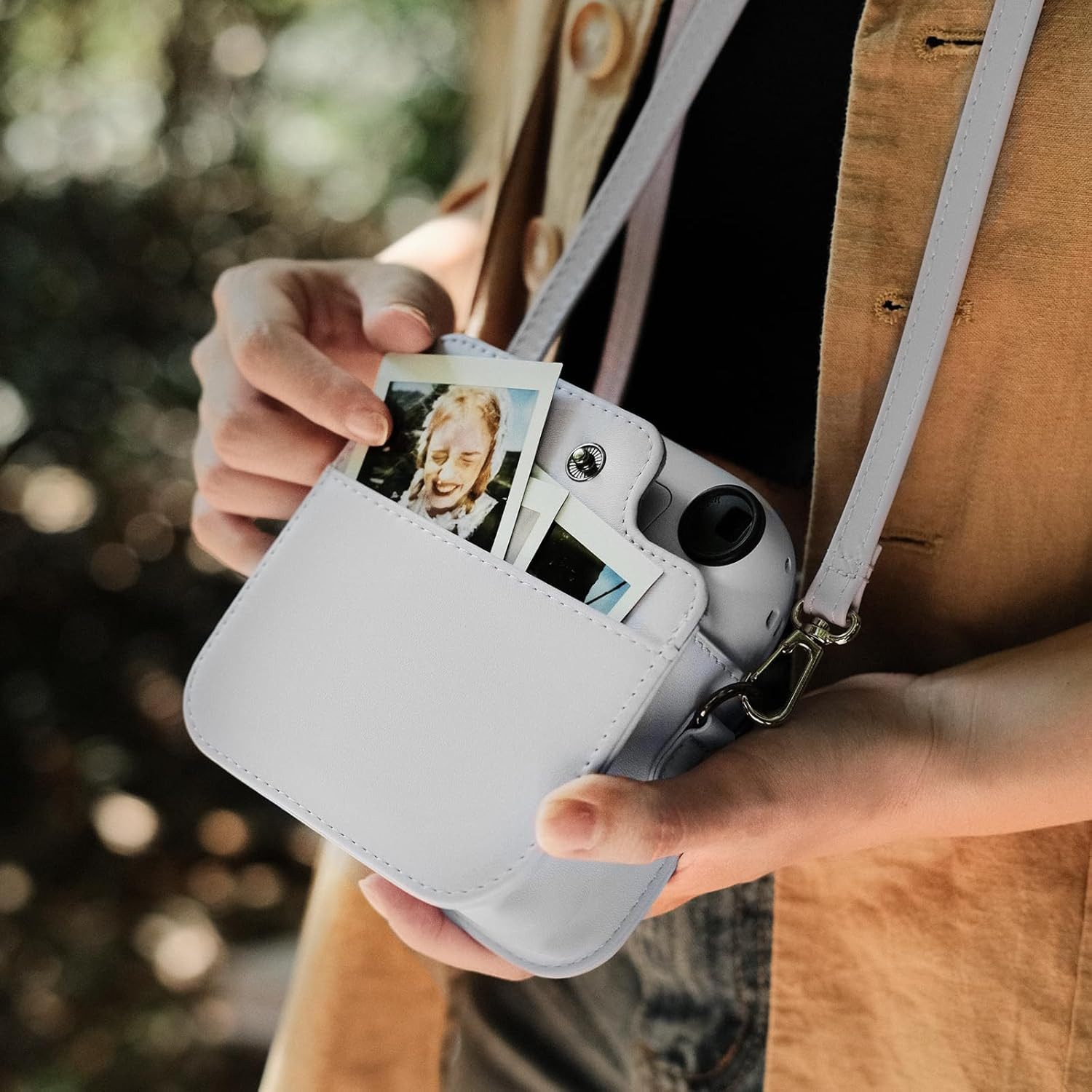 Zaštitna kožna futrola za FujiFilm Instax Mini 12 aparat clay white