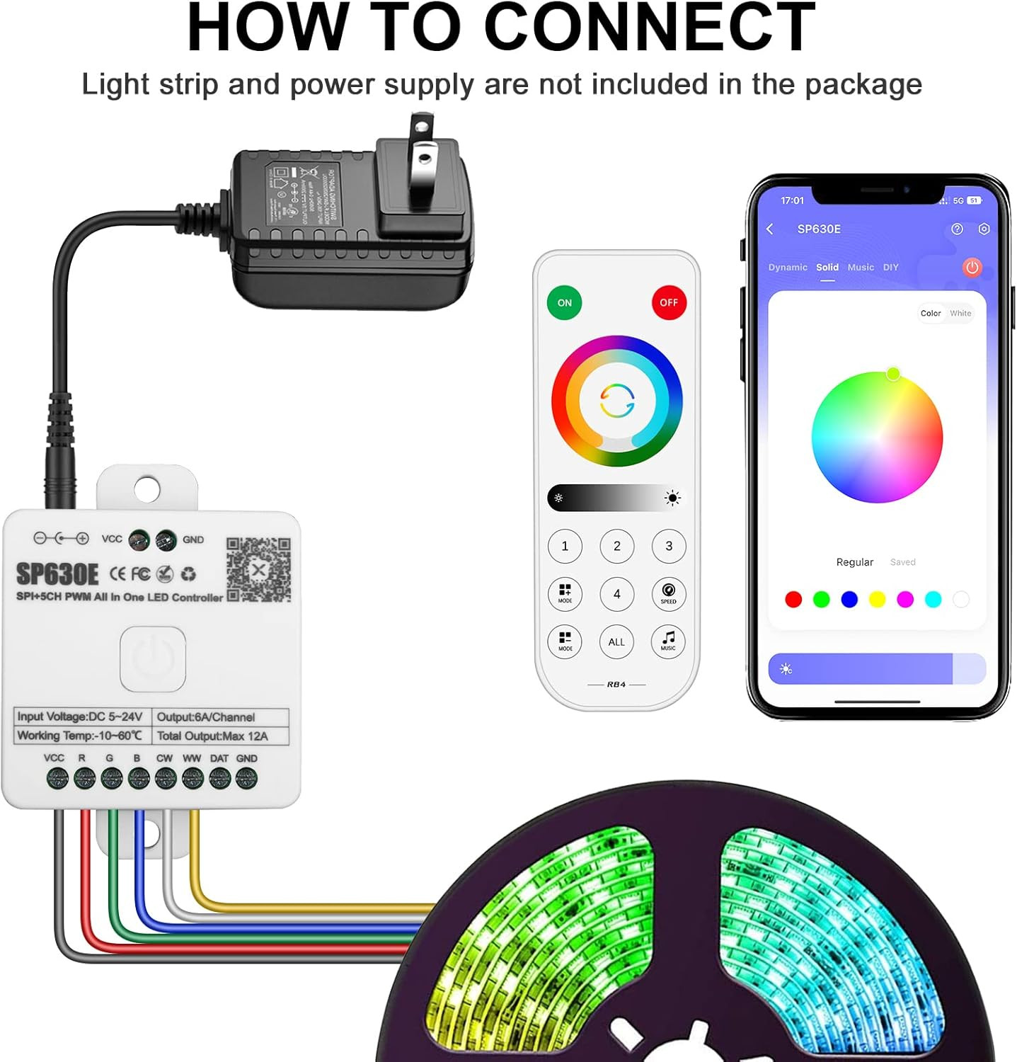 Kontroler daljinski za led traku SP630E