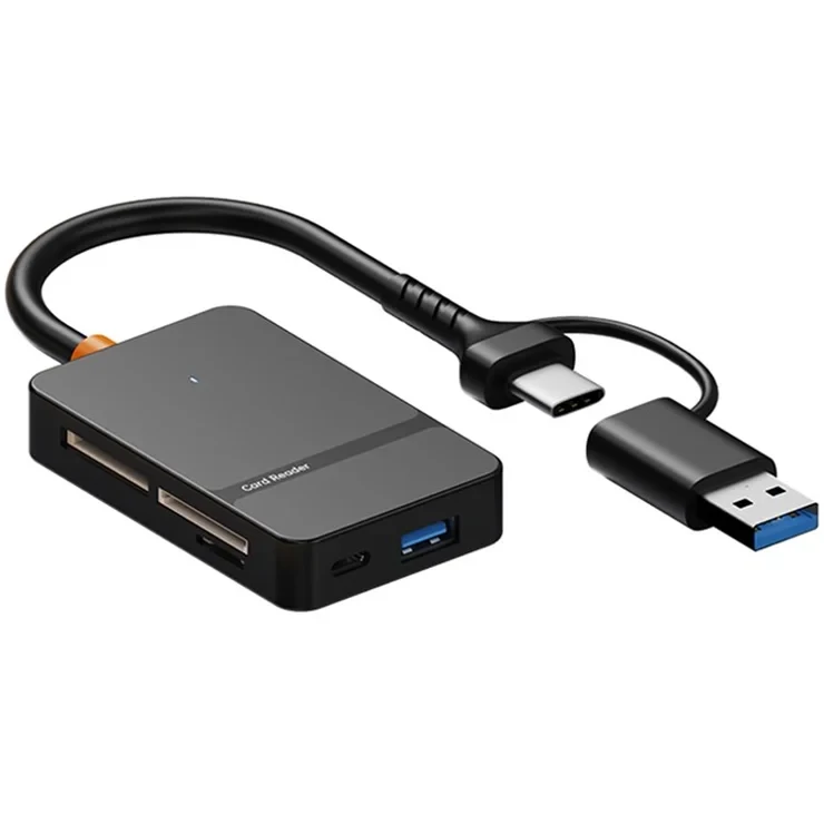 USB-A USB-C čitač memorijskih kartica 8u1 ADS-316