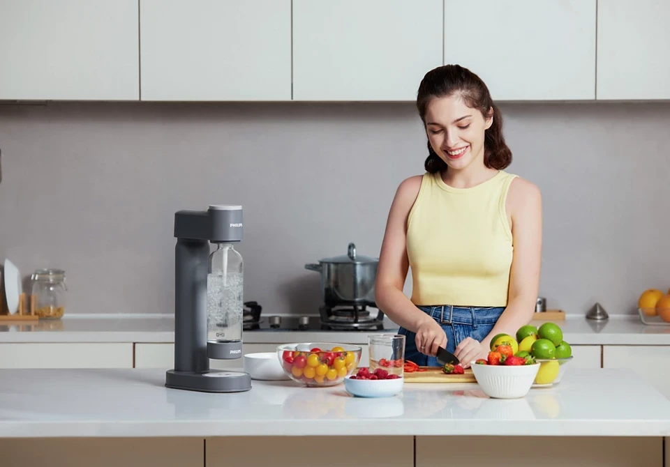 Aparat za kiselu vodu soda maker PHILIPS ADD4901GR Gray