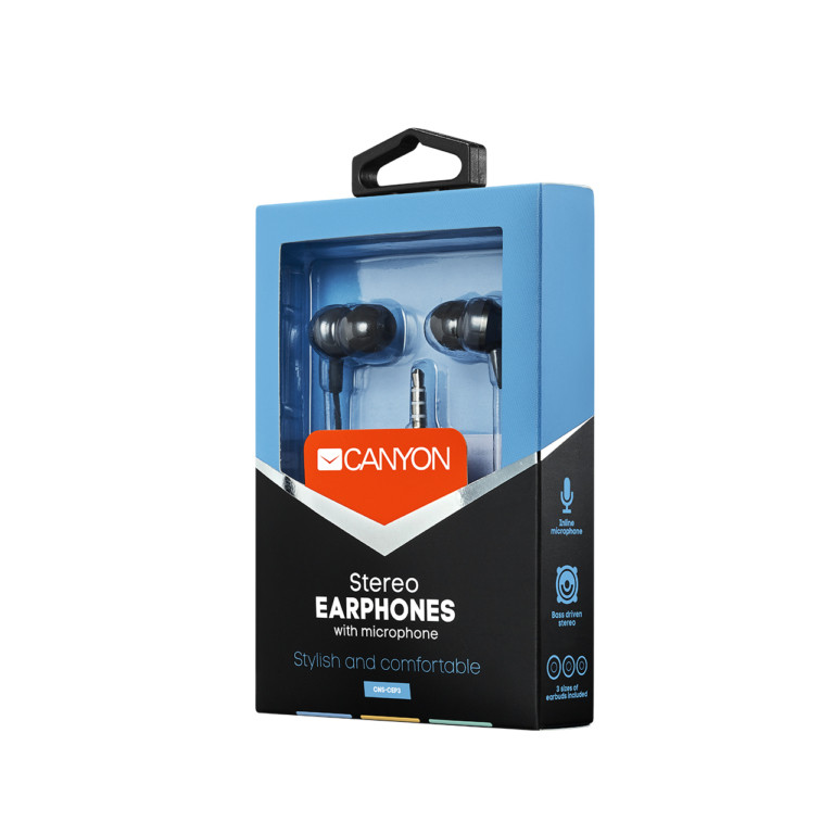 Slušalice sa mikrofonom CANYON CNE-CEP3 CRNE