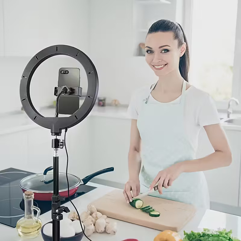 Podesivi LED ring tripod stativ sa nosačem za telefon 110cm