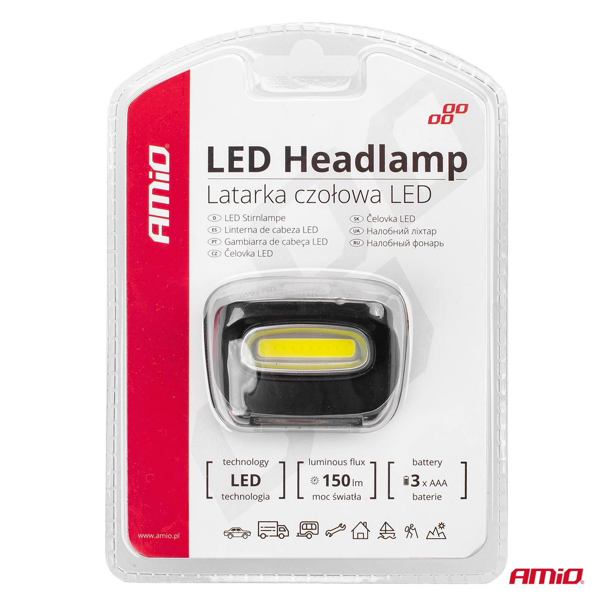 Naglavna LED lampa AMIO