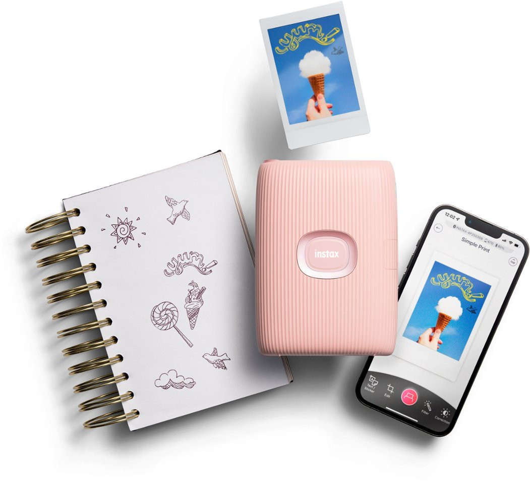 FujiFilm INSTAX MINI set sa printerom u rozoj boji, filmovima i albumom