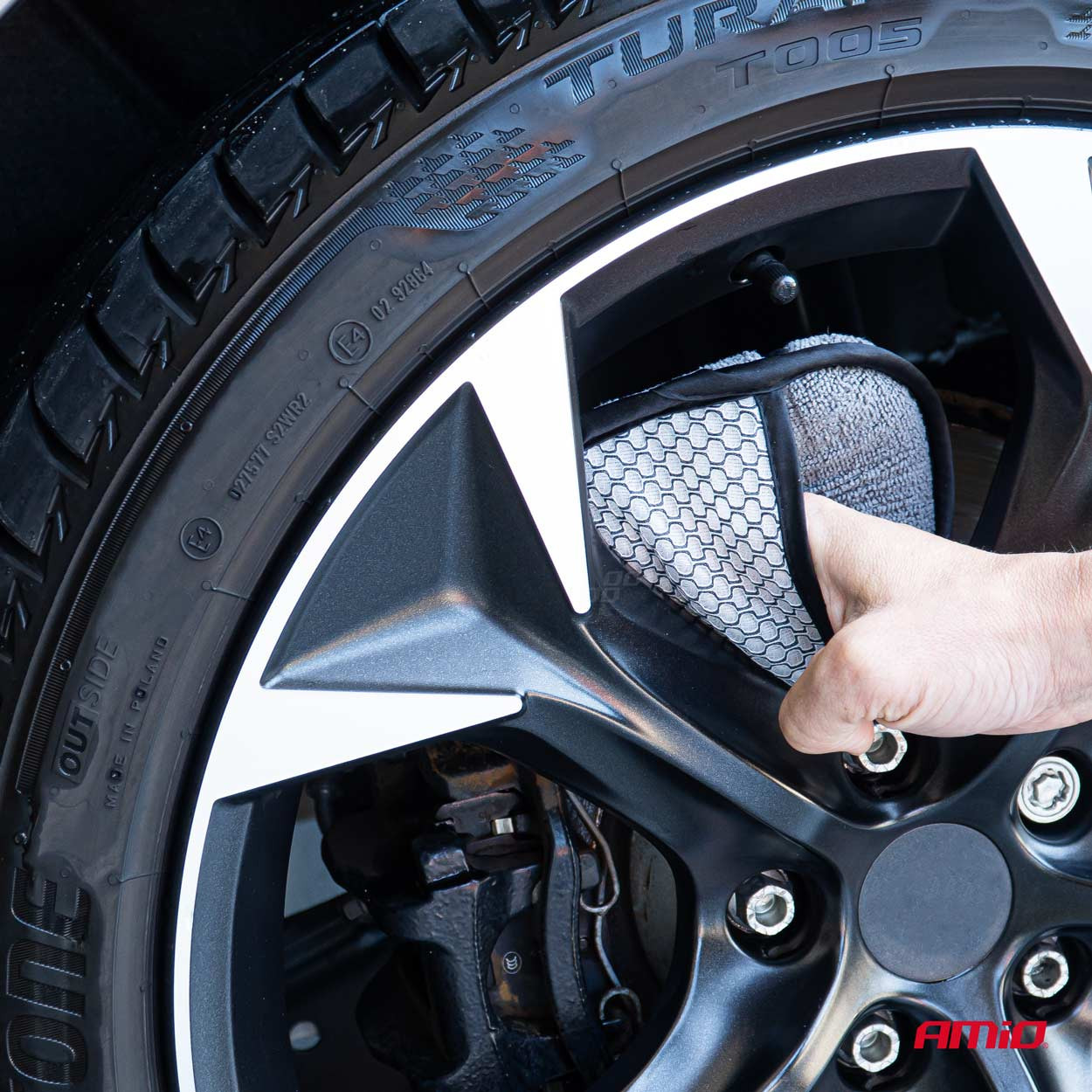 Jastučić spužva za čišćenje felgi 20x16x2 cm AMIO