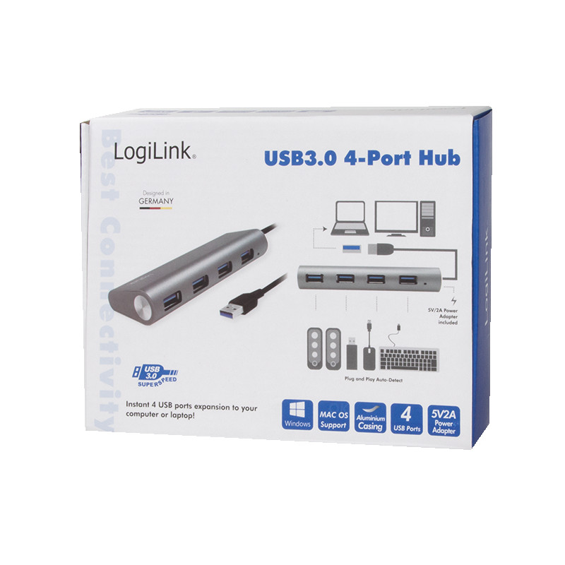 USB-A HUB LOGILINK 4u1 15cm