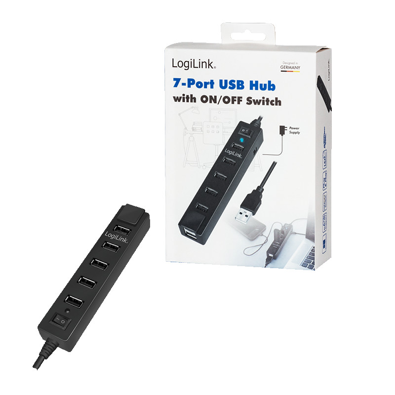 USB-A HUB sa prekidačem LOGILINK 7u1 90cm