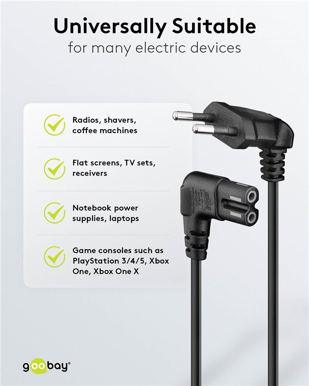 Ugaoni napojni euro kabal C7 2m